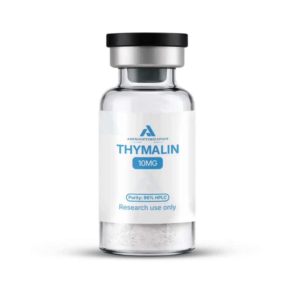 THYMALIN research vial of lyophilised powder, AminoOptimization label
